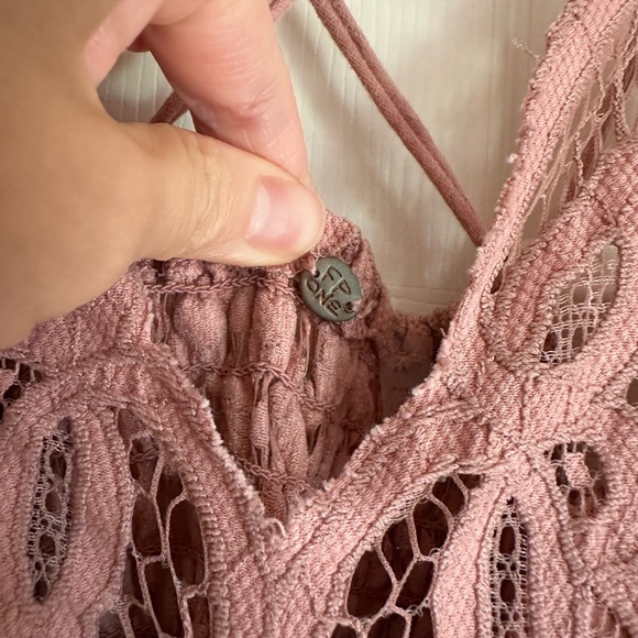 FP One Free People Adella Maxi Slip Dress Dusty Rose Pink - Picture 12 of 15